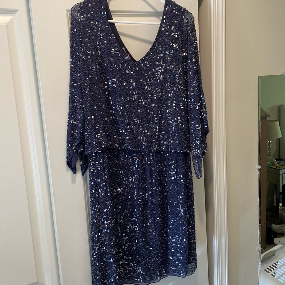 Pisarro nights blueish purple sequin dress